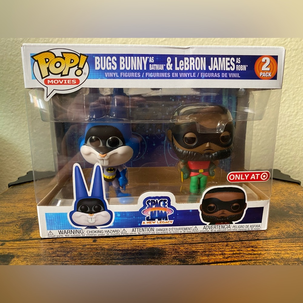 Funko Space Jam Bugs Bunny as Batman & Lebron as Robin- Target exclusive